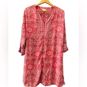 NWT Charter Club Pink Paisley Caftan Size Small